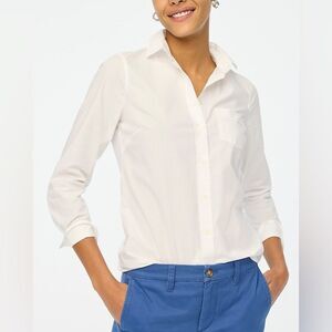 NWT J Crew Button-up cotton poplin shirt in signature fit al530 size PS